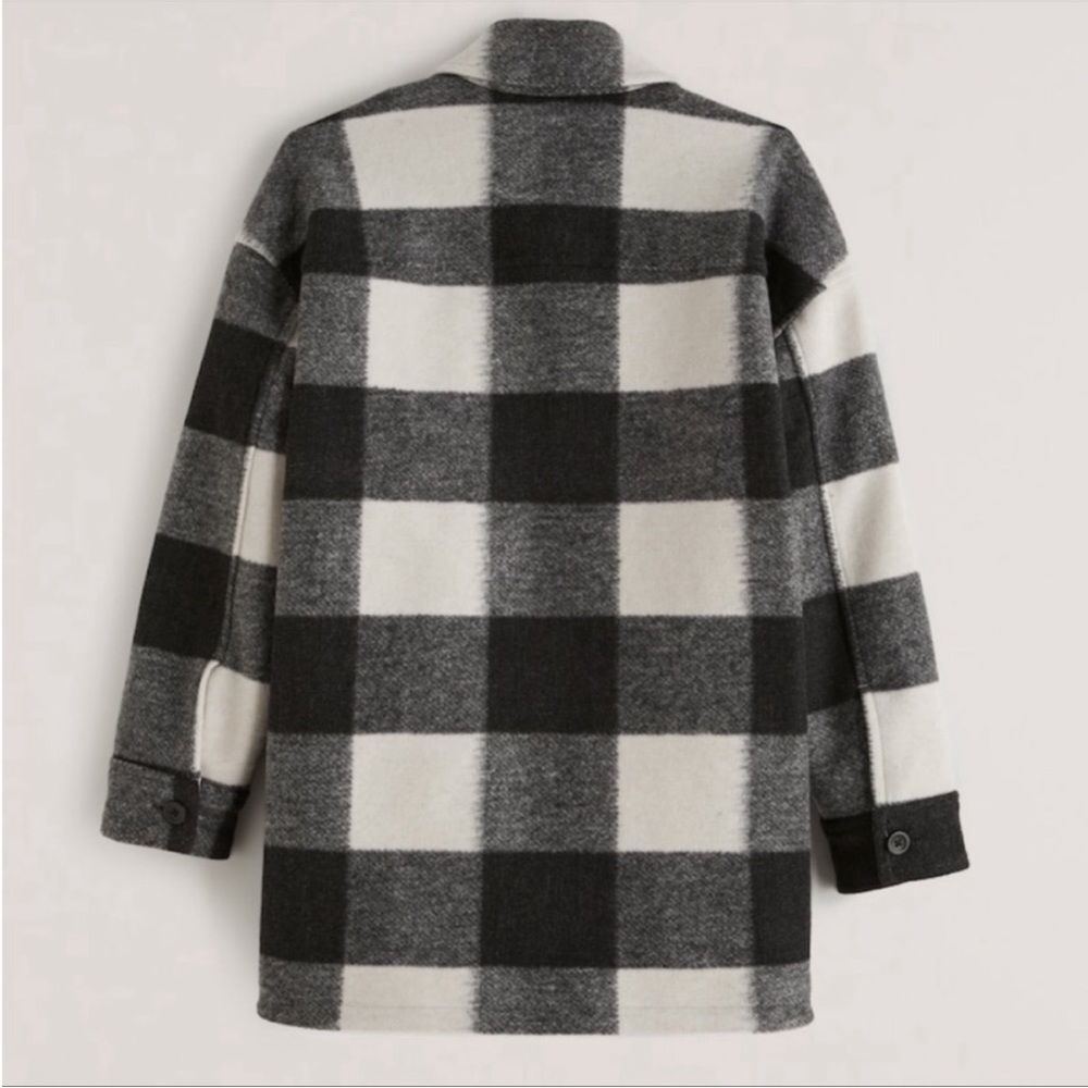 Abercrombie and Fitch black and white shirt jacket - Picture 2 of 3